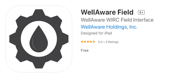 wellaware field app in the apple app store